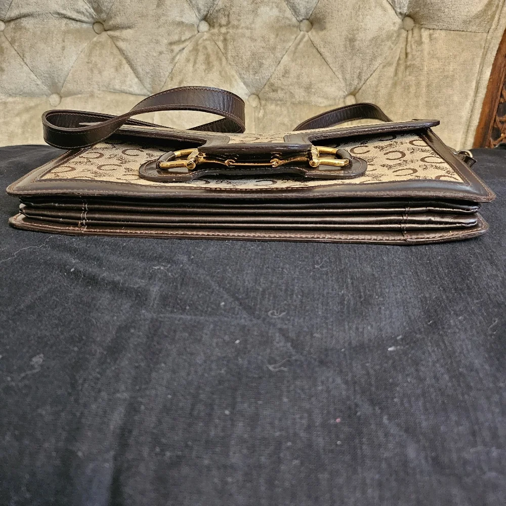 RARE AUTHENTIC Vintage Celine Tripple horsebit logo . - Picture 9 of 13